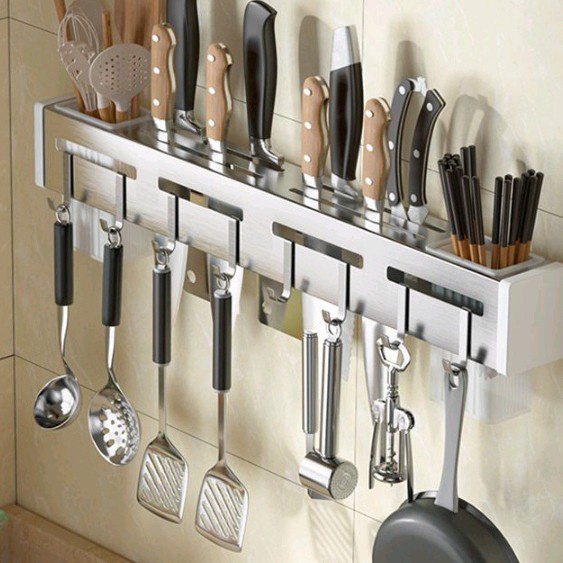 Rak pisau dinding dapur / Gantungan panci peralatan masak / Rak dapur