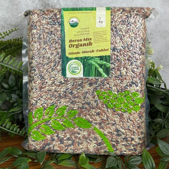 

Beras Mix Organik 2 Kg Hitam Coklat Merah Lingkar Organik