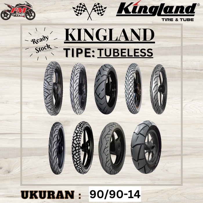 Terlaris Ban Tubeless Kingland 90/90-14 - Ban Belakang Motor Beat Vario Ring 14