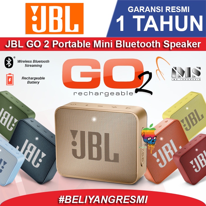 JBL GO 2 Portable Speaker Bluetooth - Garansi RESMI IMS 1 Thn JBL Go2