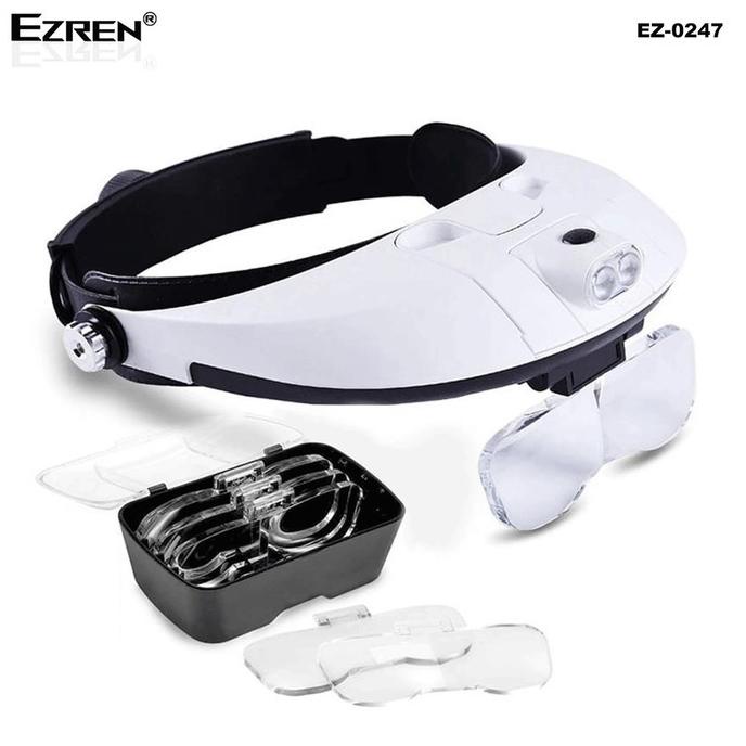 

Ezren MG81001 LED Headband Magnifier Lensa Kaca pembesar Topi ---NEW---