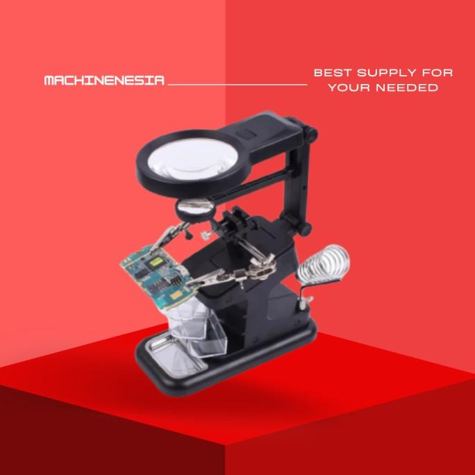 

KACA PEMBESAR SERVICE HP JAM ELEKTRONIK + LAMPU LED DAN PENJEPIT PCB ---NEW---