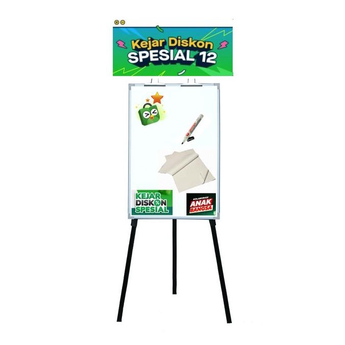 

Papan Tulis Flipchart 60x90cm EcoSave Magnetik + Ongkir ---NEW---
