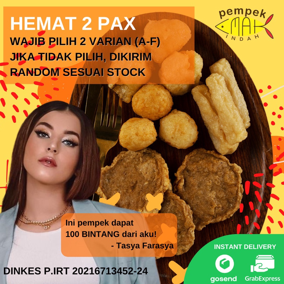 

DYGL2208㊬ PEMPEK EMAK INDAH FOOD - PEMPEK MPENAK PALEMBANG ASLI IKAN TENGGIRI - Paket Hemat 2 Pax WAJIB PILIH VARIAN ㊜