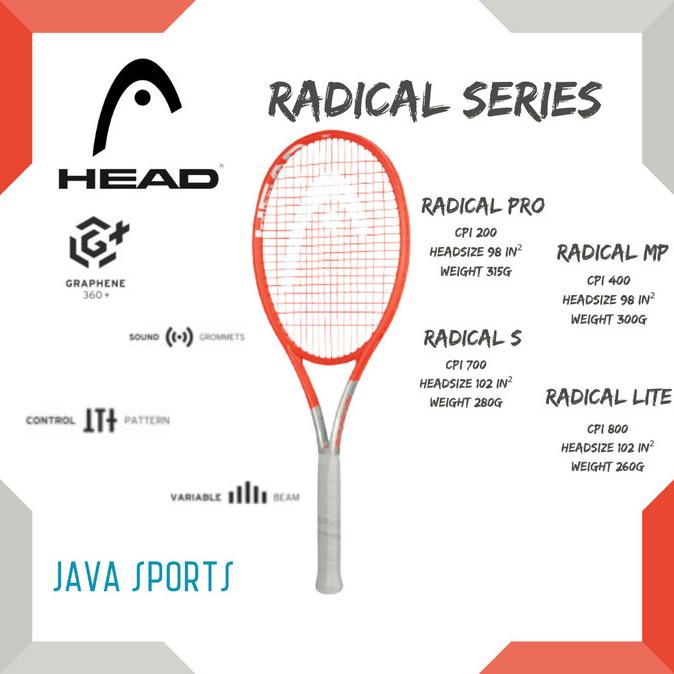 Raket Tenis Head Radical Series PRO MP S Lite Original Tennis Racket