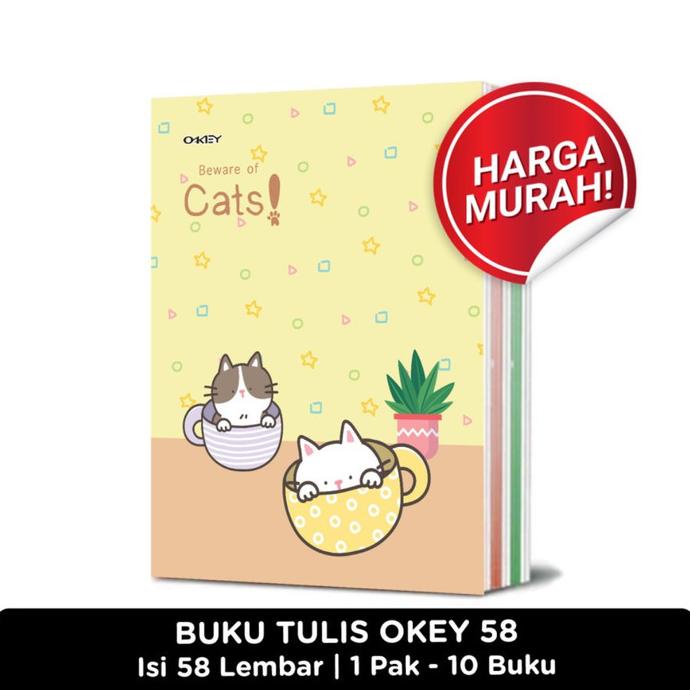 

Buku Tulis Okey 58 Lembar Per Pack Isi 10