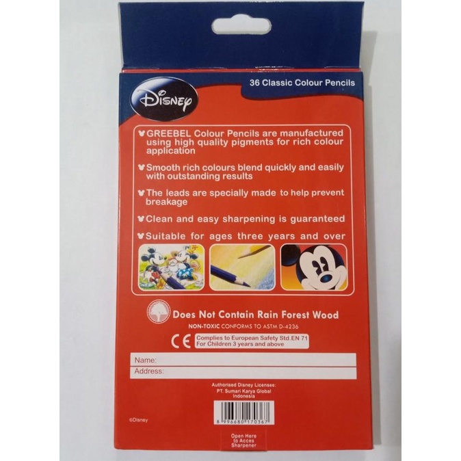 

Pensil Warna GREEBEL 36 Warna Panjang Classic 7036