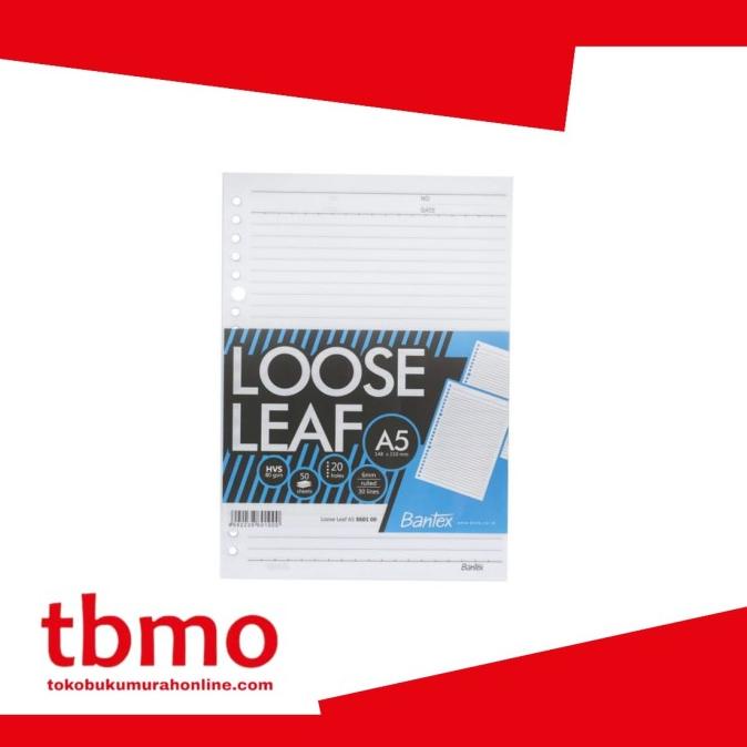 

TBMO BANTEX LOOSE LEAF A5 50 SHEETS BANTEX 8601 00