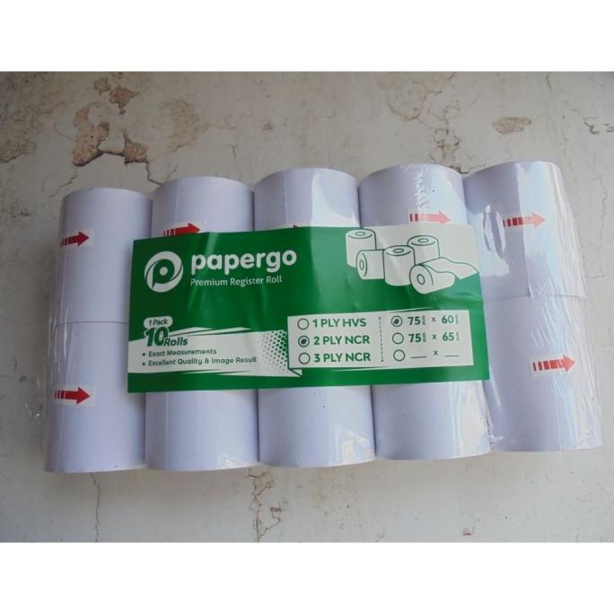 

VONE PAPERGO PAPER ROLL 75X60 2PLY ISI 10