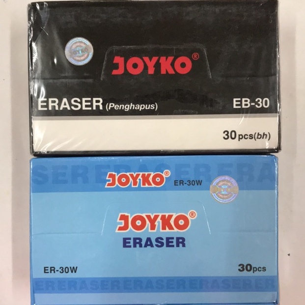 

Big sale Penghapus JOYKO panjang ER-30 E-B30 isi 30 pcs HITAM PUTIH 97