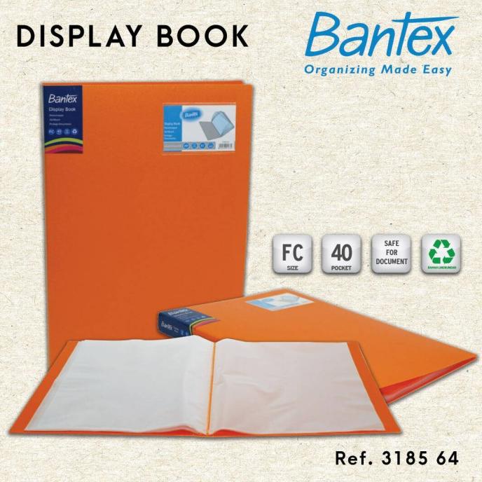 

MAP / PP DISPLAY BOOK FC 40 POCKETS ORANGE BANTEX 3185 64