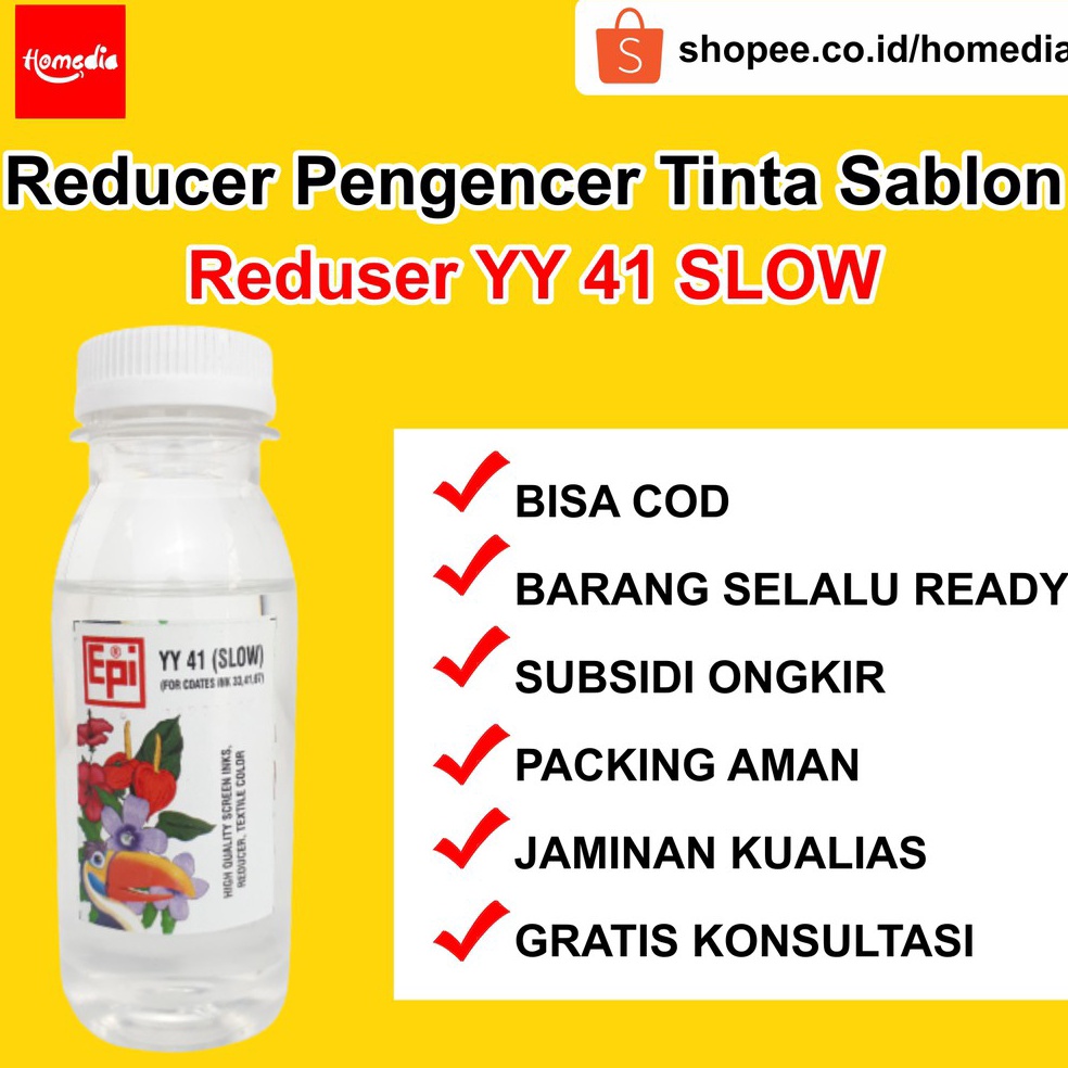 

Serba Murah.. Reducer Pengencer Tinta Cat Sablon Reduser YY 41 Slow Reducer 100 ml 54