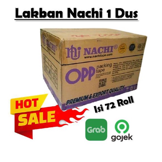 

LAKBAN MURAH GROSIR / OPP NACHI 2 INCHI COKLAT 12 SLOP / DUS