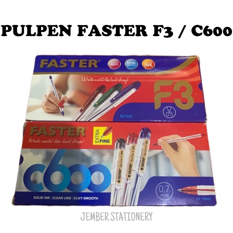 

Miliki (12pcs) Pulpen Faster / Faster F3 / Faster C600 34