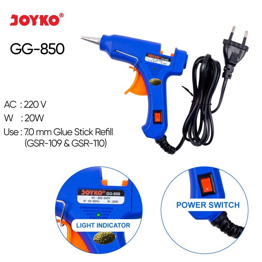 

[Miliki Segera] Glue Gun Joyko GG-850 / Joyko Hot Melt Glue Gun GG 850 / Lem Tembak 46