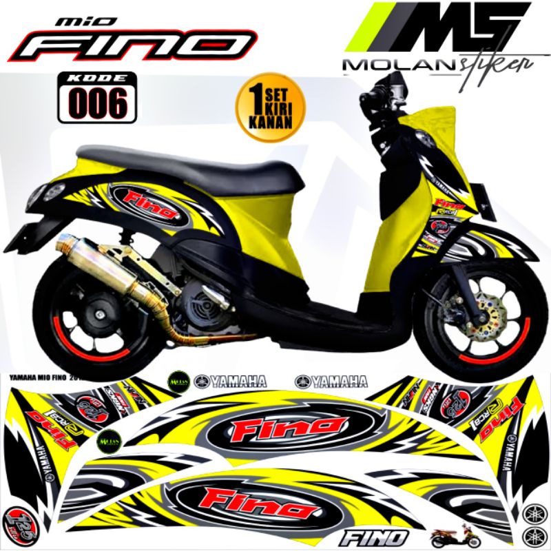 Decal Sticker Striping Variasi Fino Carbu / Fino 110 Karbu 2012-2013 / Yamaha Fino 115 Karbu / Fino 