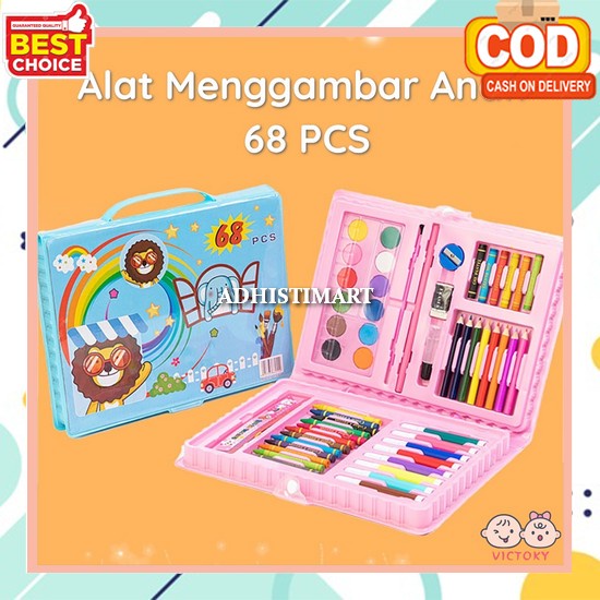 

Oil Pastel Warna Cerah Drawing Stationary Krayon Set Pensil Warna Lengkap Alat Melukis Non Toxic Tidak Beracun Alat Tulis Anak Tk Sd Alat Mewarnai Anak Perempuan Laki Laki Crayon Set Anak Perlengkapan Menggambar Colourin Victoky Crayon Set 68 Pcs/Waterc