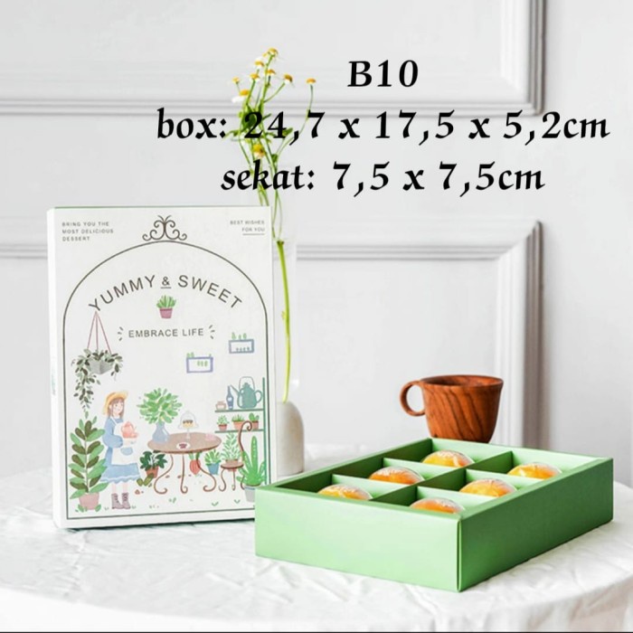 Box Kue Sekat 6 B10 Kotak Kue Nastar/Cookies/Packaging Box Kue new