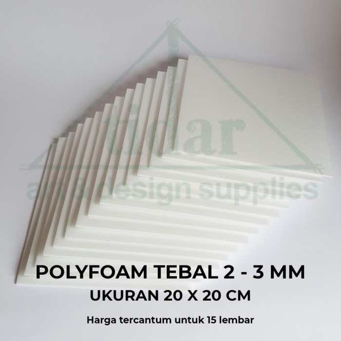 

Terlaris Polyfoam 2 S/D 3 Mm Ukuran 20 X 20 Cm - Poly Foam / Gabus Putih