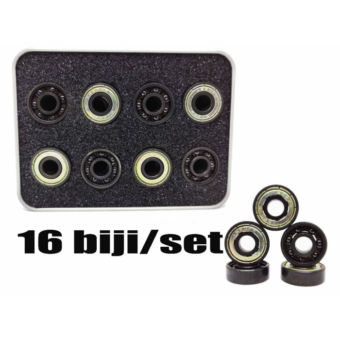 Terlaris Bearing Sepatu Roda Keramik Hitam Abec-5 Inlineskate Isi 16 Biji