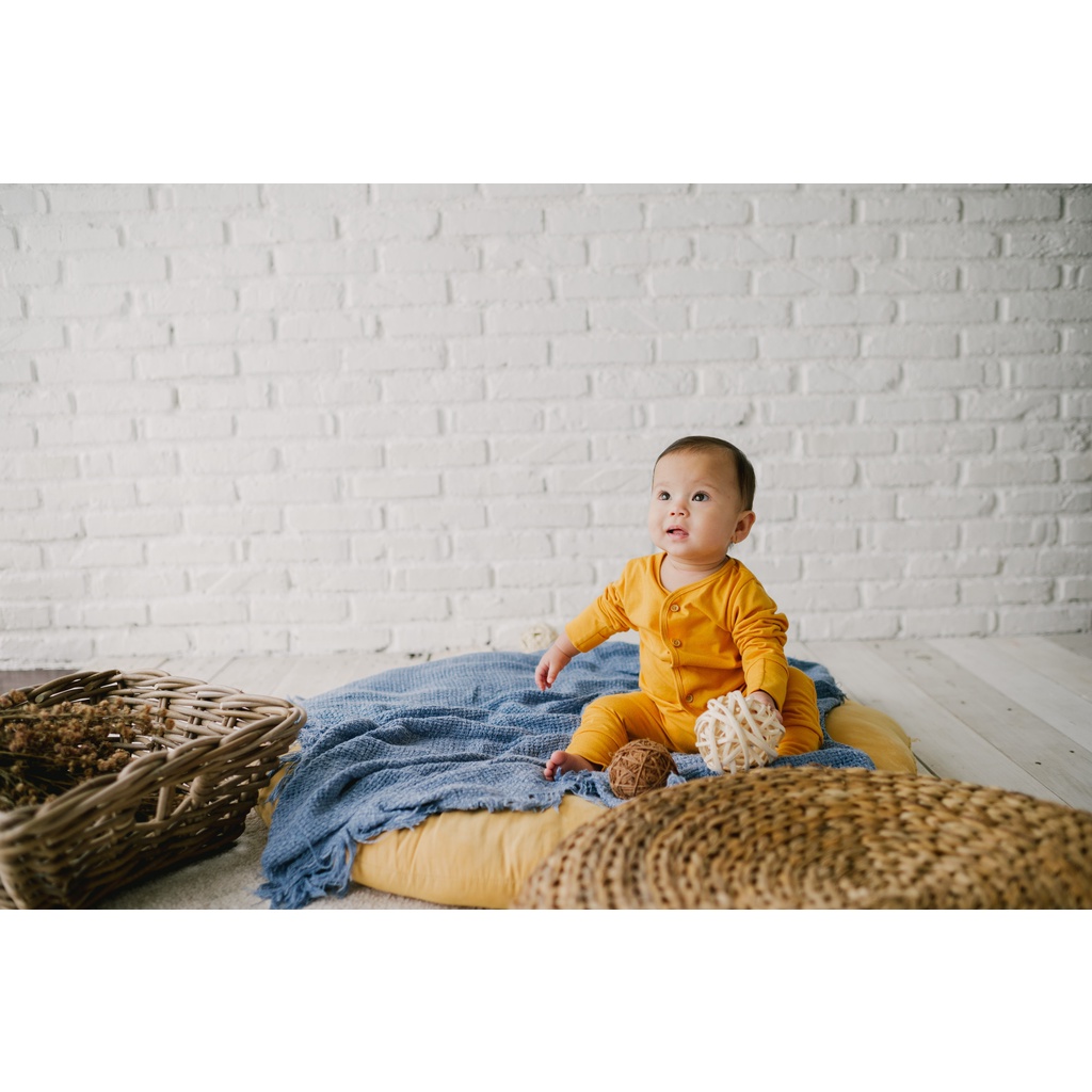 Kottonville Piyama Sets Suki -Mustard (Size: 6-12M)