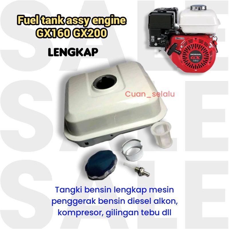 Fuel tank Assy engine GX160 GX200 | tangki bensin diesel penggerak bensin 5,5hp disel alkon, kompres