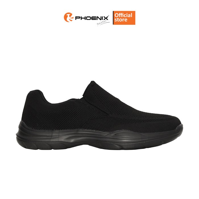 Terlaris Phoenix Ares Sepatu Slip On Pria - All Black