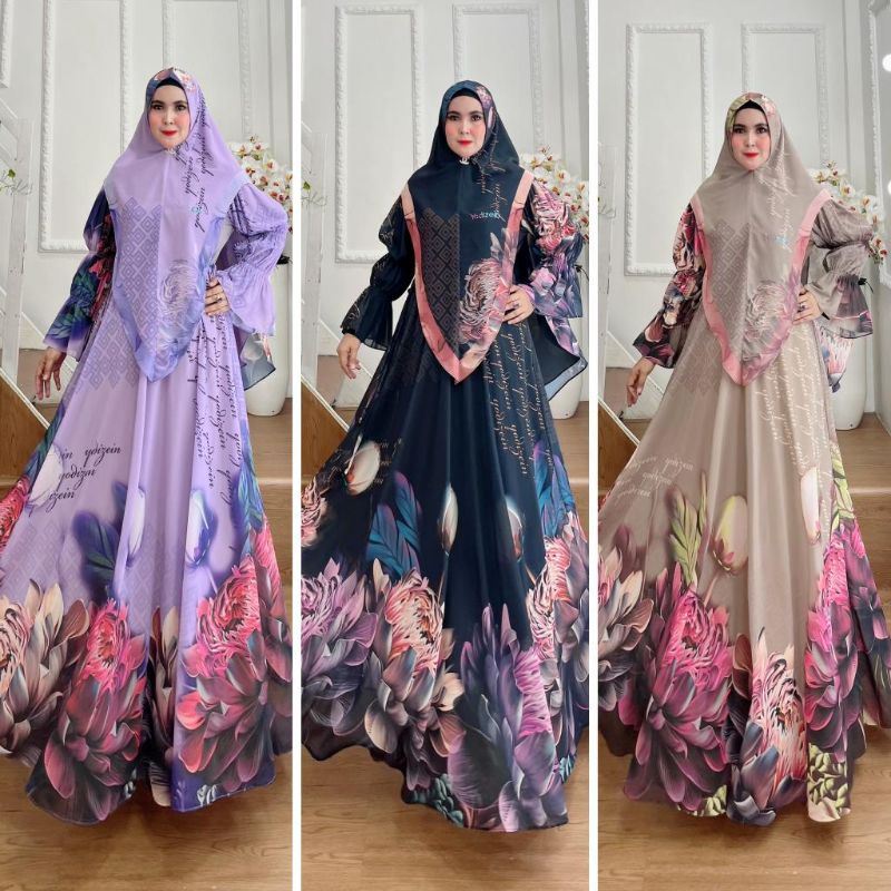 DRESS LUNARA DALIFA SERIES PREMIUM SET ORY By Yodizein Syar'i