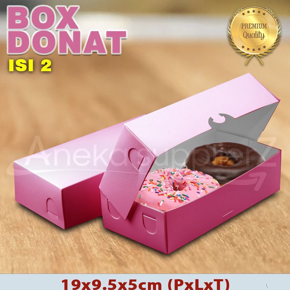 

Jaman Now.. Box Donat - Kotak Donat - Dus Donat - PINK - Isi 2 (50pcs) VJJ