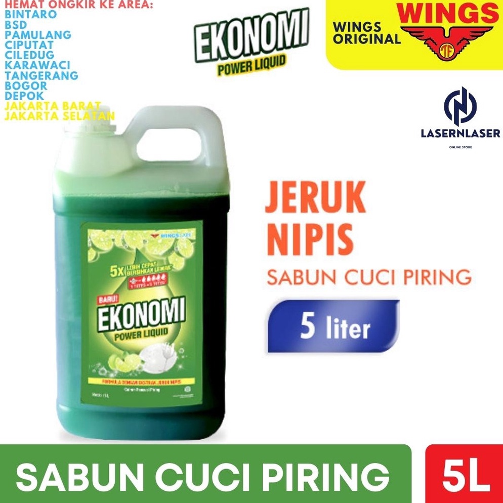 Stok Terbatas.. Ekonomi Sabun Cuci Piring Jeruk Nipis Jerigen 5 Liter