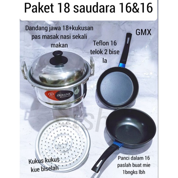 PAKET DANDANG JAWA 18CM SET TEFLON