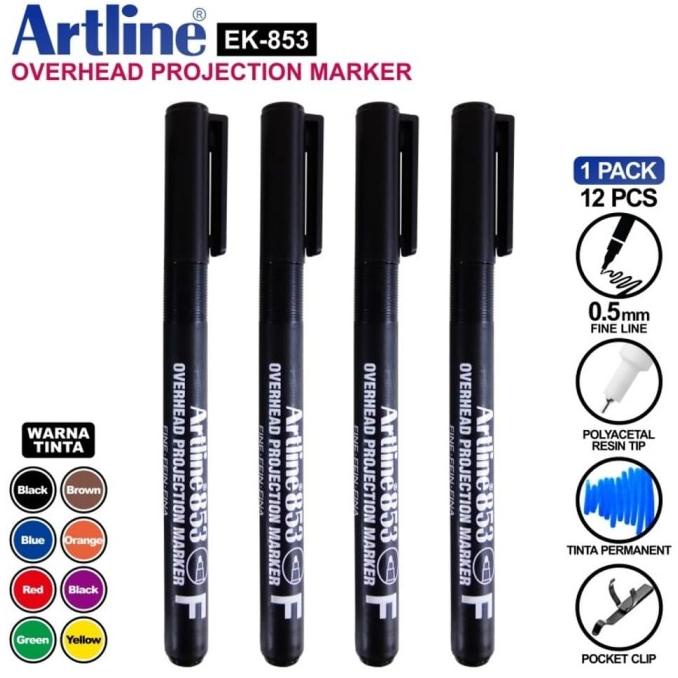 

Spidol Permanen OHP Artline EK-853 Fine sellanorimart