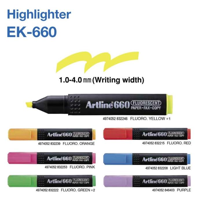 

Highlighter Artline EK-660 Original sellanorimart