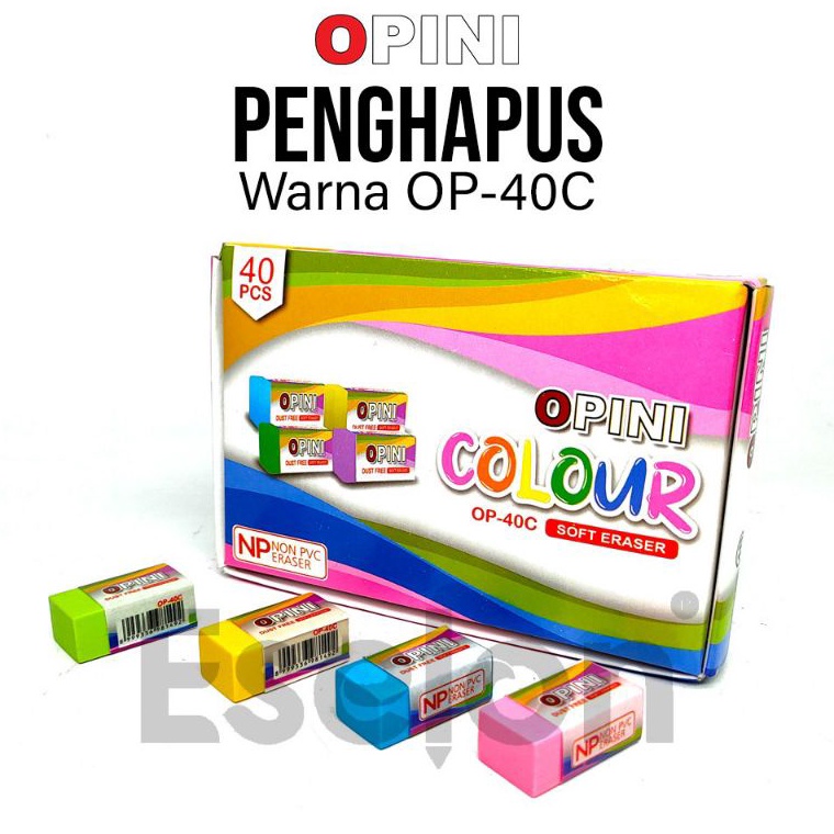 

Promo SERBA MURAH Penghapus Kecil Warna merk Opini Isi 40pcs (kotak) Eraser Stip Op-40c Voxy Bio