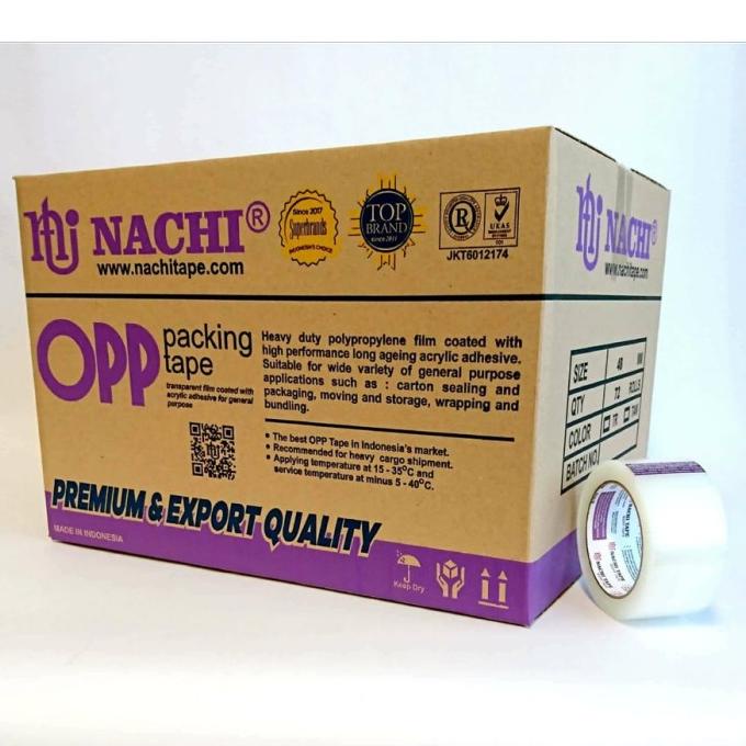 

Lakban Isolasi Tape Nachi 2 inch 1 DUS / 72 ROLL sellanorimart
