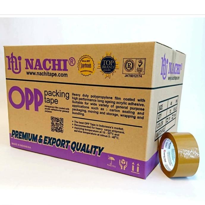 

Lakban Isolasi Tape Nachi 2 inch 1 DUS / 72 ROLL