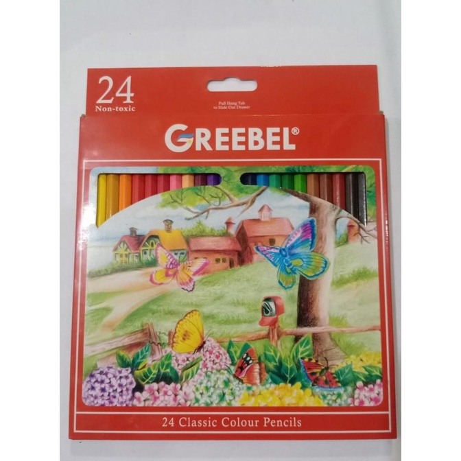 

Pensil Warna GREEBEL 24 Warna Panjang Classic 7024