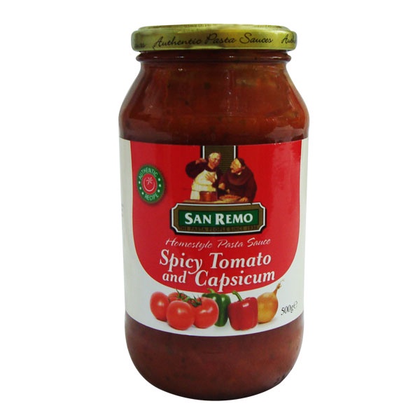 

SANREMO TOMATO & CAPSICUM PASTA SAUCE 500 GR - PASTA