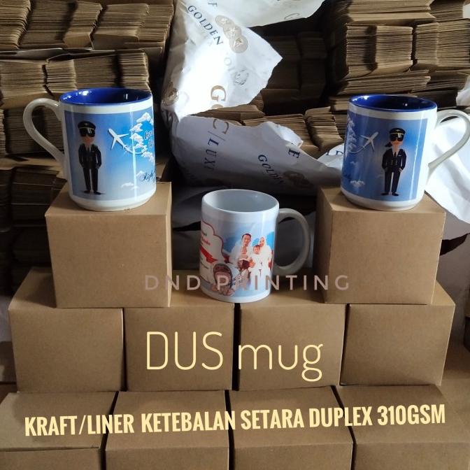 Dus Mug Kotak Bolong Souvenir Box Mug Gelas Kardus Box Kraft
