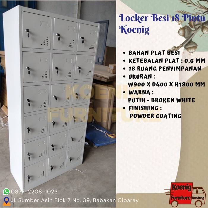 

Terlaris Locker 18 Pintu Koenig Kg Lc18 / Locker Besi Murah / Loker Termurah