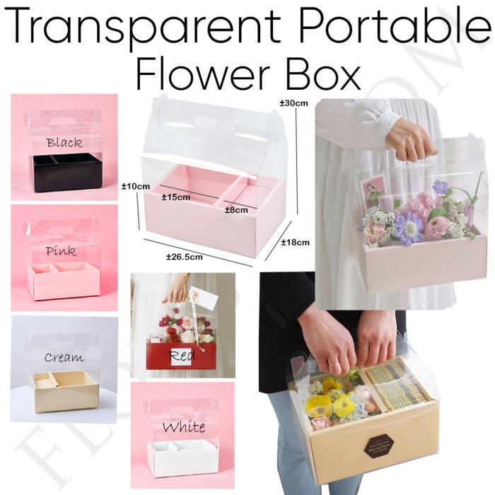 

Terlaris Transparent Portable Flower Box - Kotak Bunga - Kue