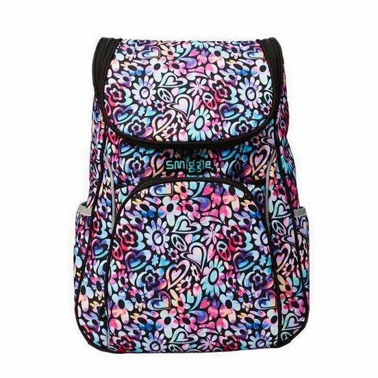 Smiggle Bag Mirage Access Reflect Backpack Tas Ransel - Black Mix