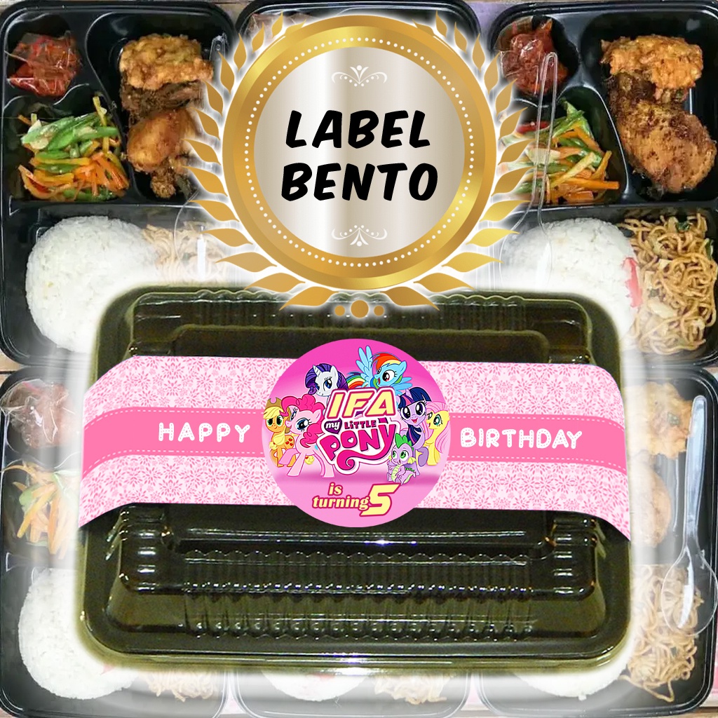 

LITTLE PONY - LABEL BENTO / LABEL AQIQAH / LABEL NASI BENTO ULTAH ULANG TAHUN