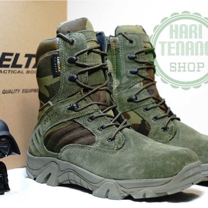Terlaris Sepatu Delta Pdl Hijau 8Inc/Boots Tactical Army/Sepatu Tactical Import
