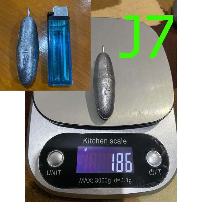 Terlaris Timah Jantung Pemberat Pancing J7 J8 J9 J10 J11 J12