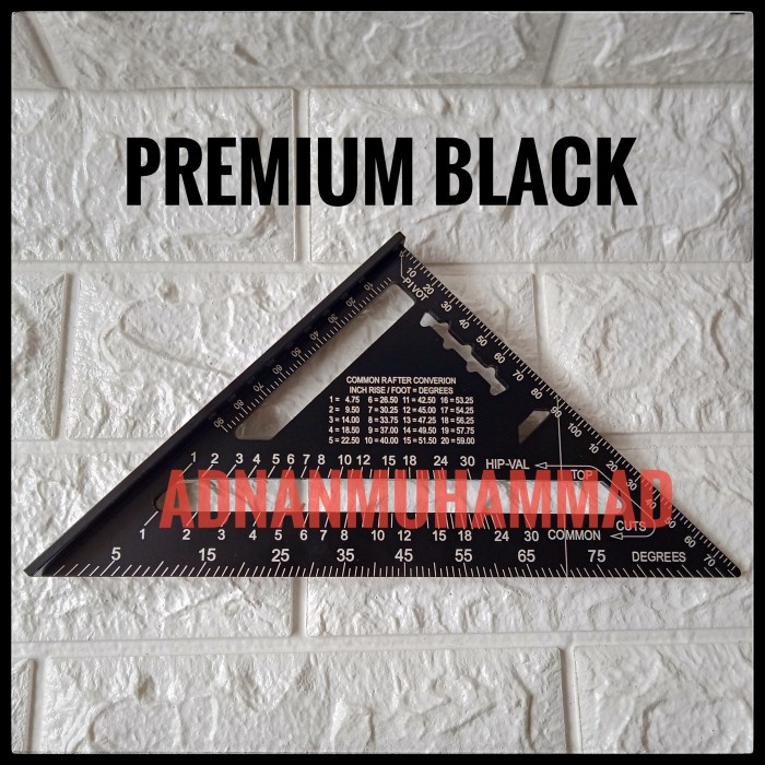 

Terlaris Penggaris Siku Sudut Segitiga Pasekon Speed Square 7" Premium Black