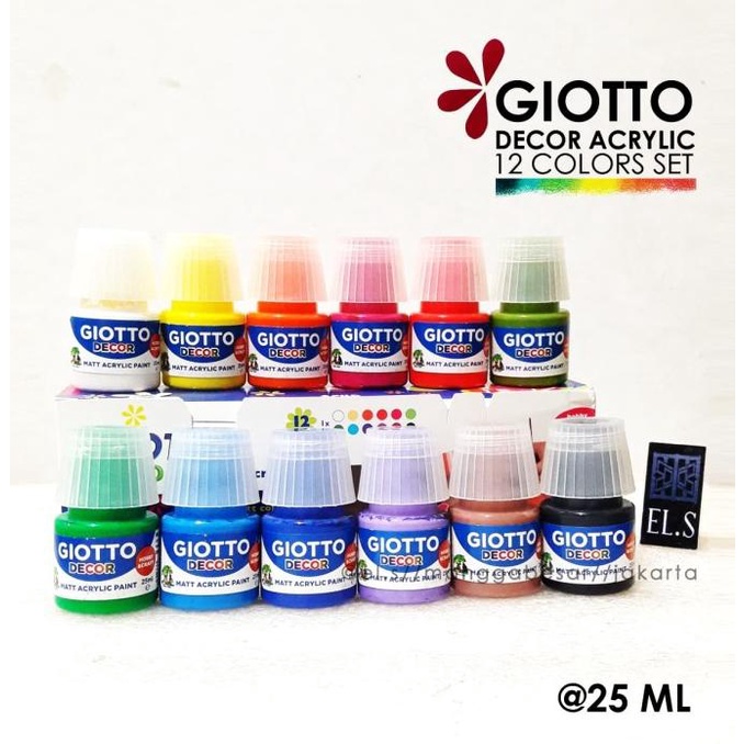 

Giotto Decor Acrylic Set 12 Warna 25 Ml - Cat Acrylic