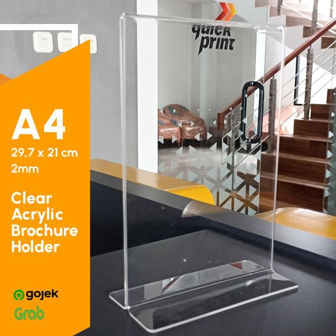 

Acrylic Tent Holder / Tempat Brosur Akrilik / Nomor Meja Ukuran A4