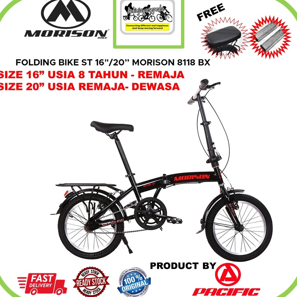 Murah Banget Sepeda Lipat 16" - 20" Single Speed Morison- AXXIL FOLDING TERMURAH BONUS BUSA JOK DAN 