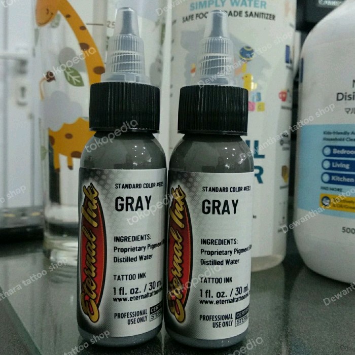 Terlaris Eternal Ink Gray Size 1Oz - Tinta Tattoo Abu-Abu Eternal